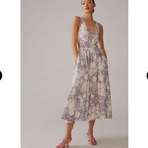 Anthropologie Side Cutout Midi Dress by Aureta Studio